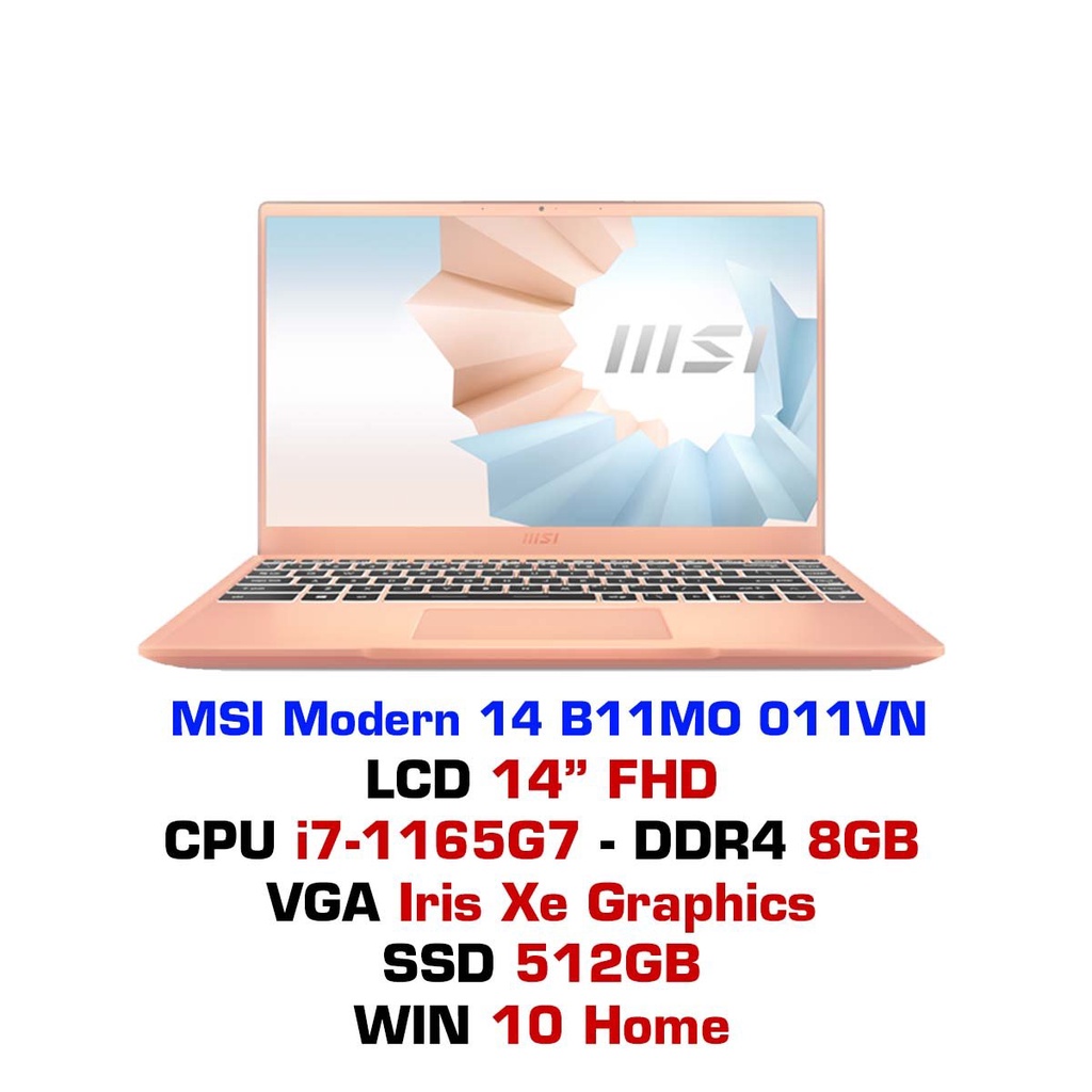 Laptop MSI Modern 14 B11MO 011VN