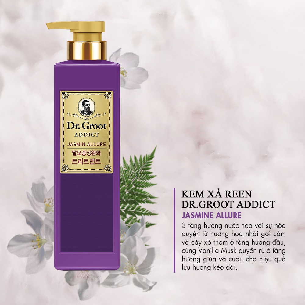 Dầu Xả Reen Dr. Groot Addict Giúp Dưỡng Tóc Và Hỗ Trợ Ngăn Tóc Gãy Rụng Hương Jasmin Allure 385ml