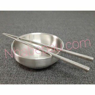 🎁[Sale 82k giảm còn 75k/1cái] Chén cơm inox 304 lớn, 2 lớp dày [không nóng xk Korea]
