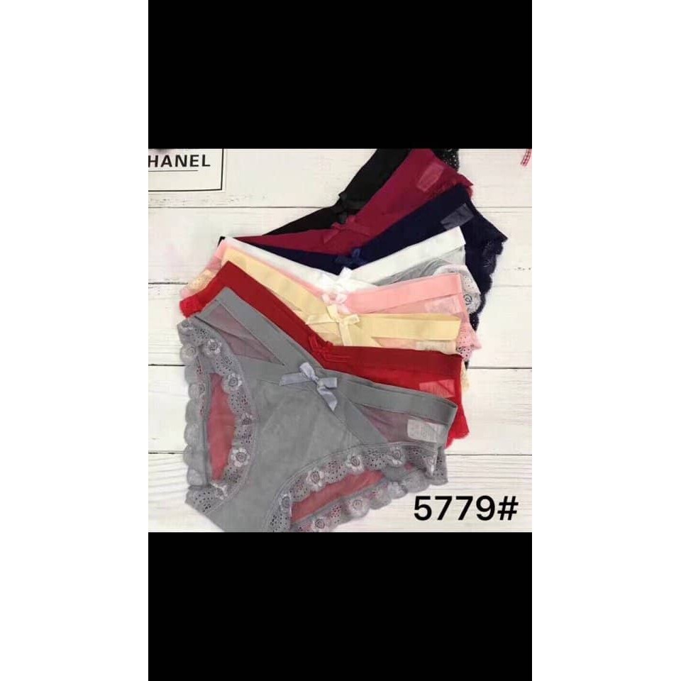 [Thanh lý] Sỉ 10 quần lót chéo cạp, viền ren quyến rũ từ 40-55 kg 5779 (ảnh thật)