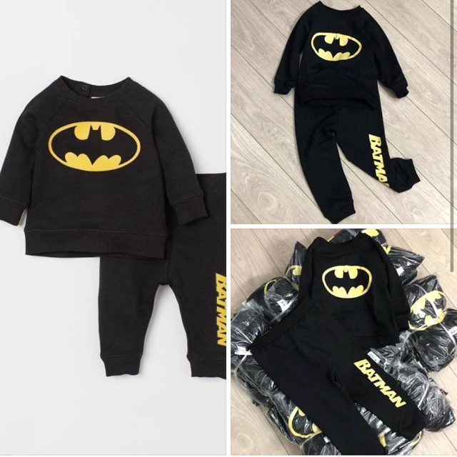 BỘ NỈ ĐEN BATMAN H&M dư xịn