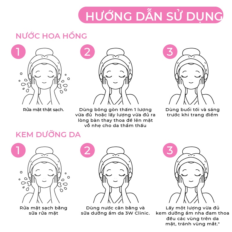 Bộ dưỡng ẩm dưỡng trắng da cấp nước chiết xuất từ tinh chất Lô Hội 3W CLINIC Hàn Quốc