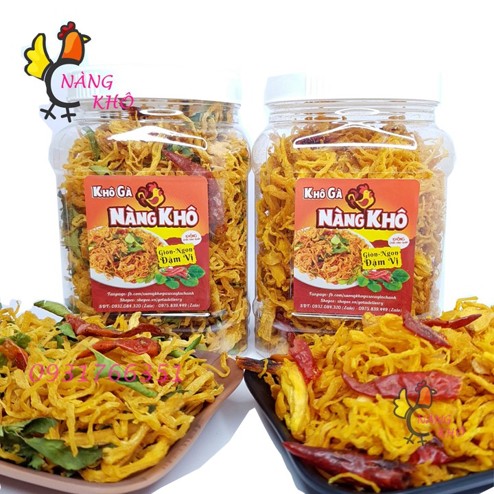 COMBO 2 TRONG 1 500G KHÔ GÀ LÁ CHANH + 500 KHÔ GÀ BƠ TỎI