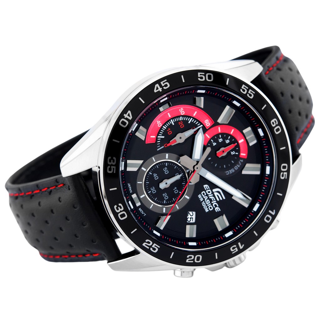 Đồng hồ nam dây da Casio Edifice chính hãng Anh Khuê EFV-550L-1AVUDF