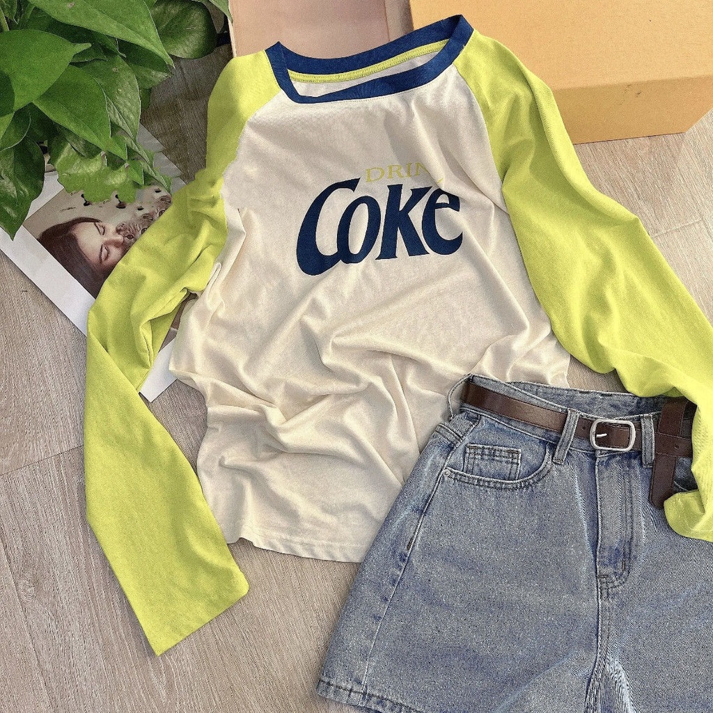 Áo Thun Tay Dài Cổ Tròn In Chữ Thời Trang Dành Cho Nữ