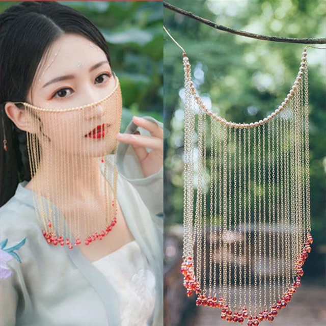 Mạng che mặt cổ trang cổ phong