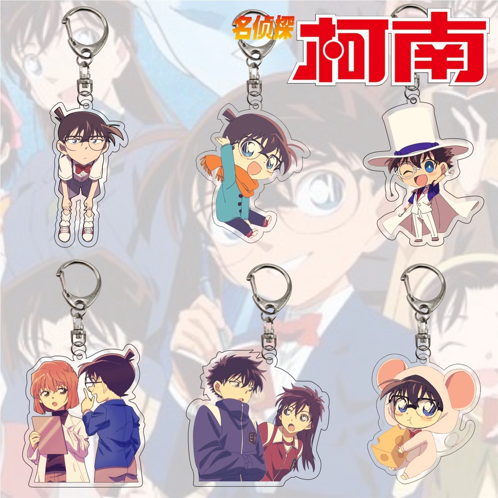 Móc khóa mặt hình nhân vật anime Thám tử lừng danh Conan đáng yêu mới