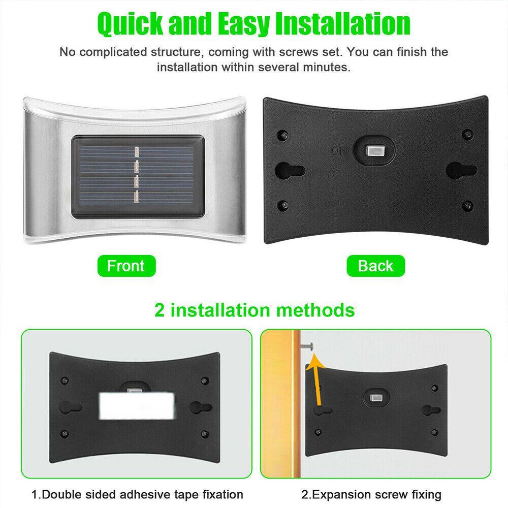 KRNY Đèn Led Năng Lượng Mặt Trời Gắn Tường Trang Trí