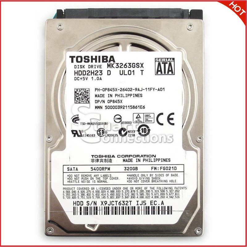 Ổ HDD 2,5" thương hiệu chính hãng dung lượng 40GB-1TB cho laptop, ổ di động