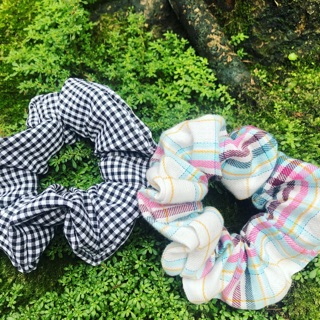 Scrunchies kẻ caro và kẻ sọc 3 màu