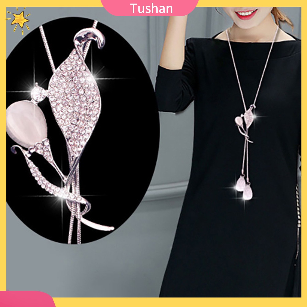 Dây chuyền nữ mặt ngọc Opan mắt mèo đính đá thời trang