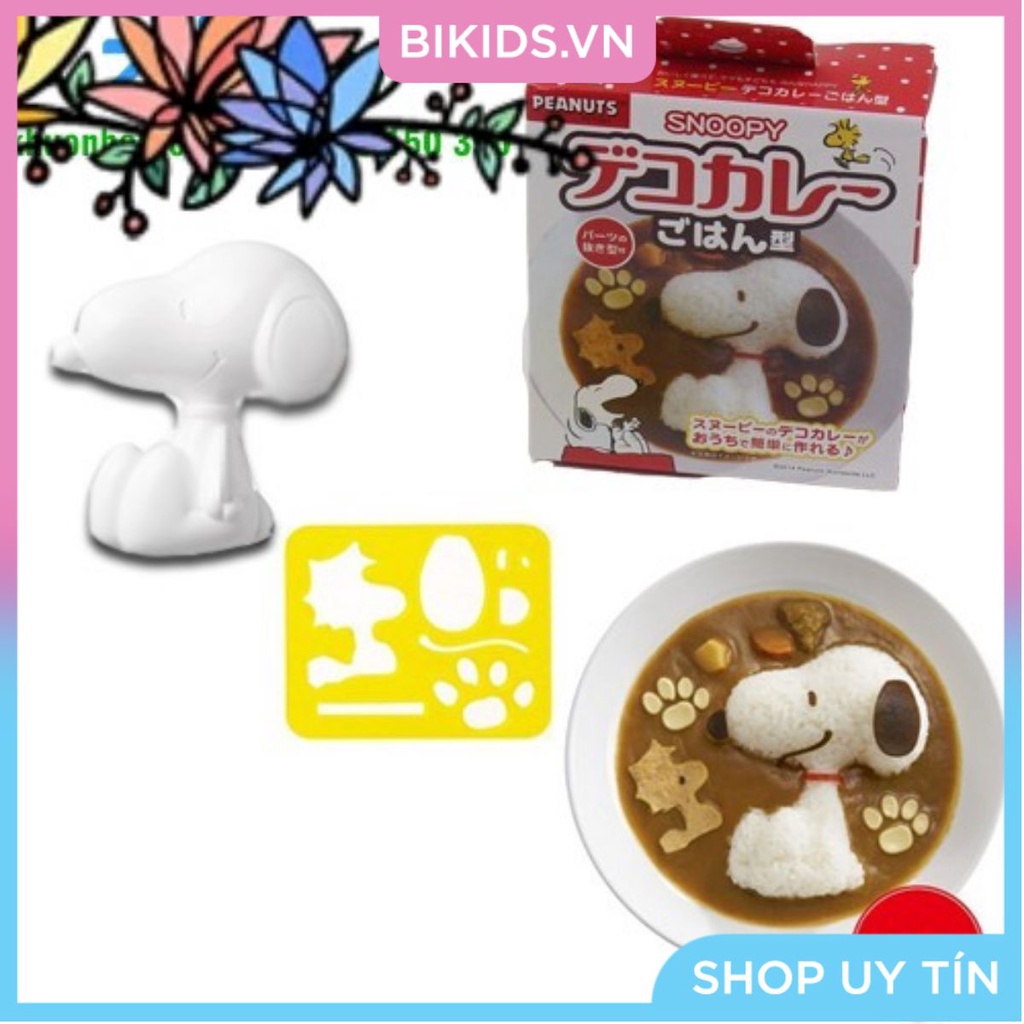 BỘ KHUÔN ÉP CƠM SNOOPY KÈM TẤM CẮT TRANG TRÍ