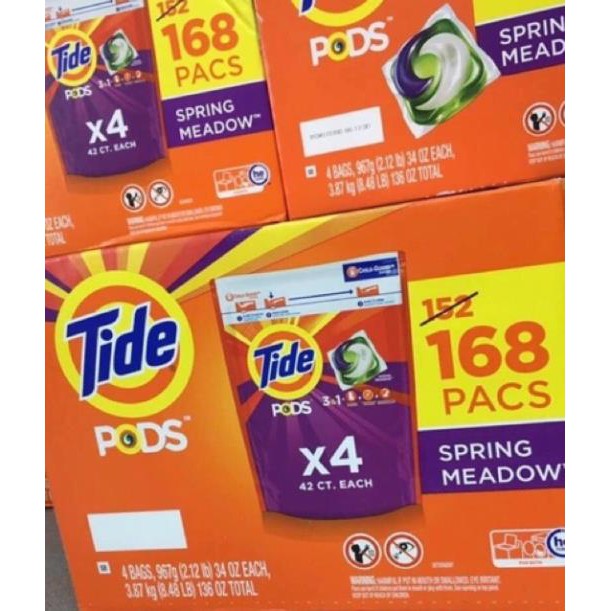 Viên giặt tide pods 3in1 của Mỹ- bịch 42 viên