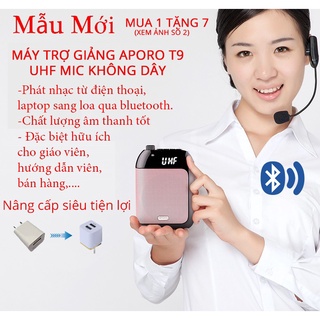Máy trợ giảng Aporo T9 UHF - Phiên bản bluetooth - Mic không dây