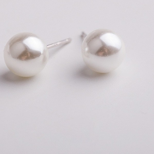 Khuyên tai Bạc ý 925 ngọc trai nhân tạo cho nữ