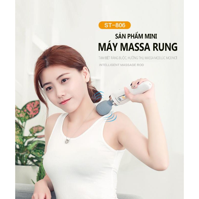 [HÀNG CHÍNH HÃNG] máy massage toàn thân mini đa năng tay cẩm, rung động massage cơ bắp toàn thân