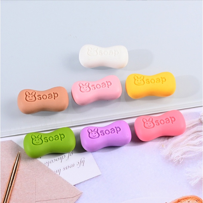 Charm bánh xà phòng xà bông Soap trang trí nhà búp bê, dán Jibbitz, DIY