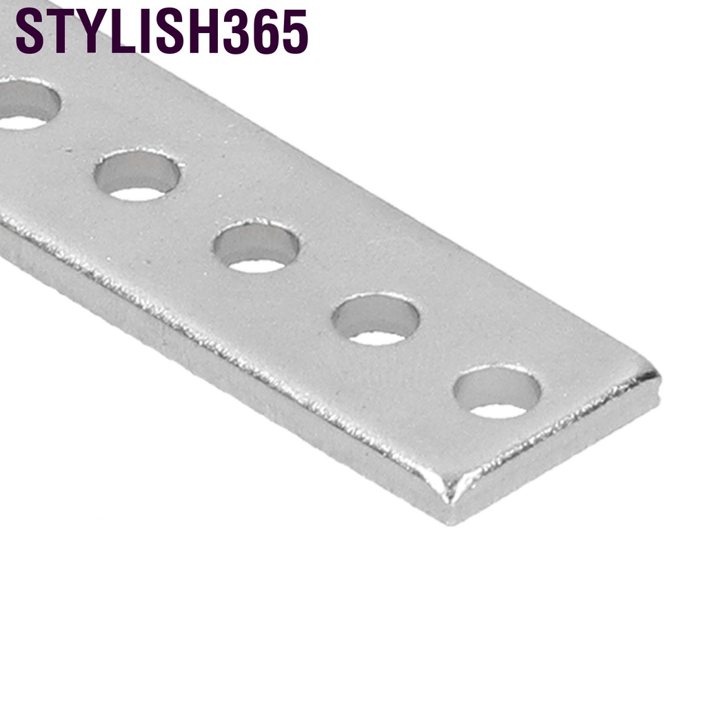 Stylish365 20Pcs Flat Bracket Galvanized Steel High Strength Bending Resistant Metal Mending Plates Straight Braces
