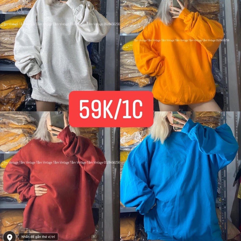 ✅ ÁO NỈ THỤNG TRƠN 2 LỚP SIÊU DÀY #59K GIÁ RẺ VÔ ĐỊCH