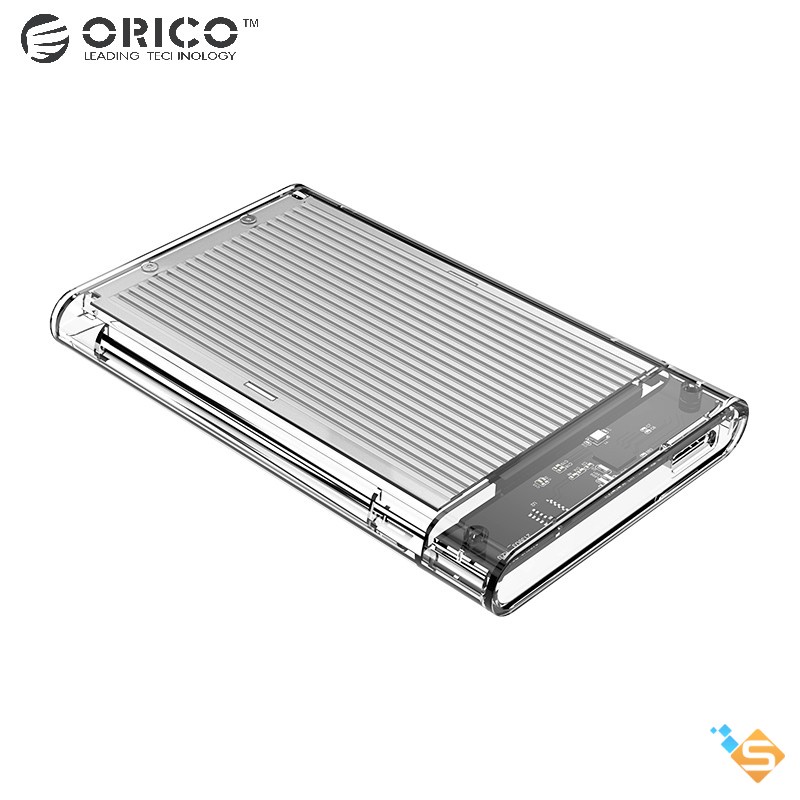 Hộp đựng ổ cứng ORICO HDD 2.5 Inch SATA sang USB 3.0 5Gbps bằng nhôm trong suốt 2179U3 - Bảo Hành 12 Tháng