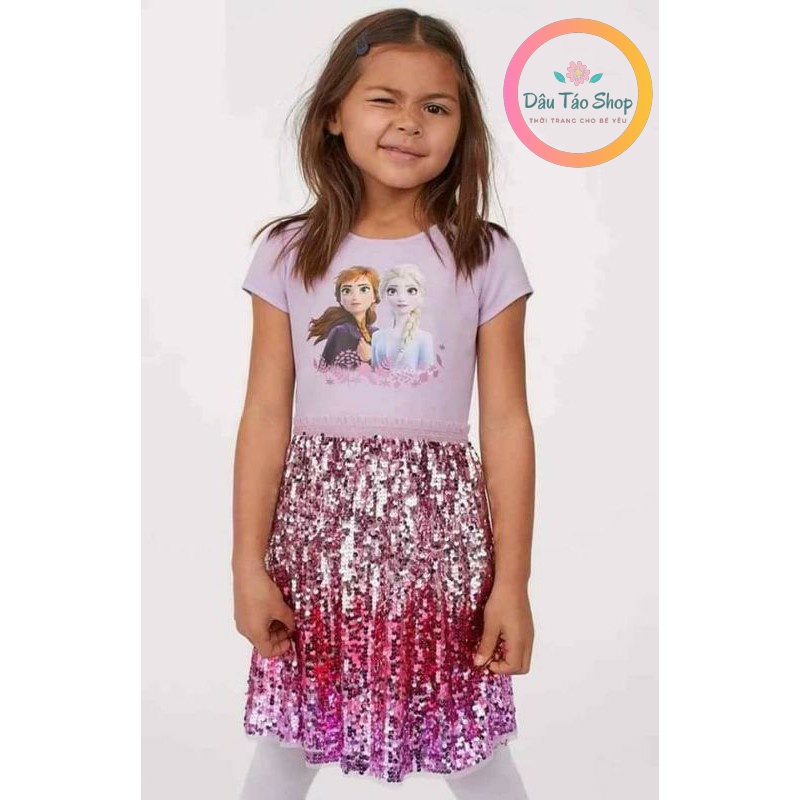 Váy Elsa đính kim sa