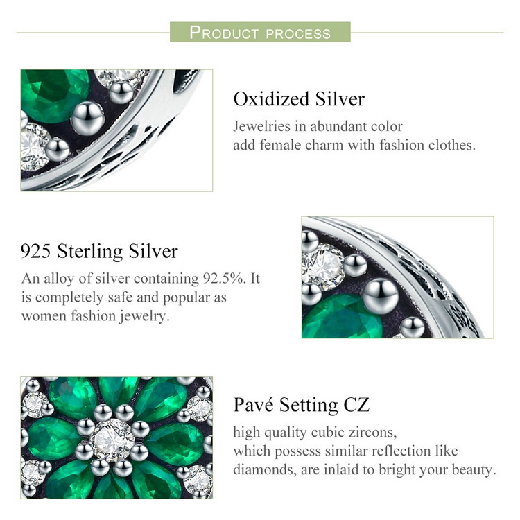 Hạt Xỏ Vòng Tay Bamoer SCC629 Bằng Bạc 925 Thời Trang Cho Nữ