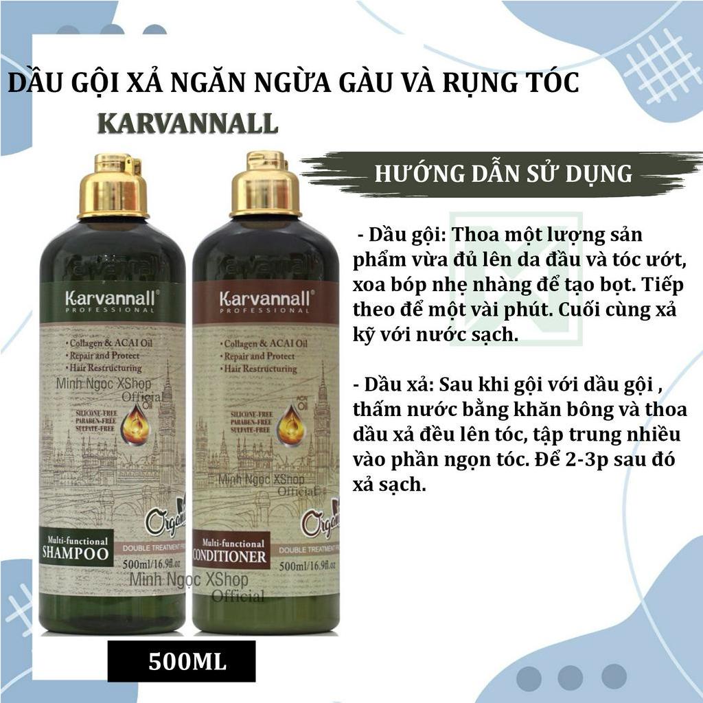 Dầu gội xả ngăn ngừa gàu và rụng tóc Karvannall 500ML