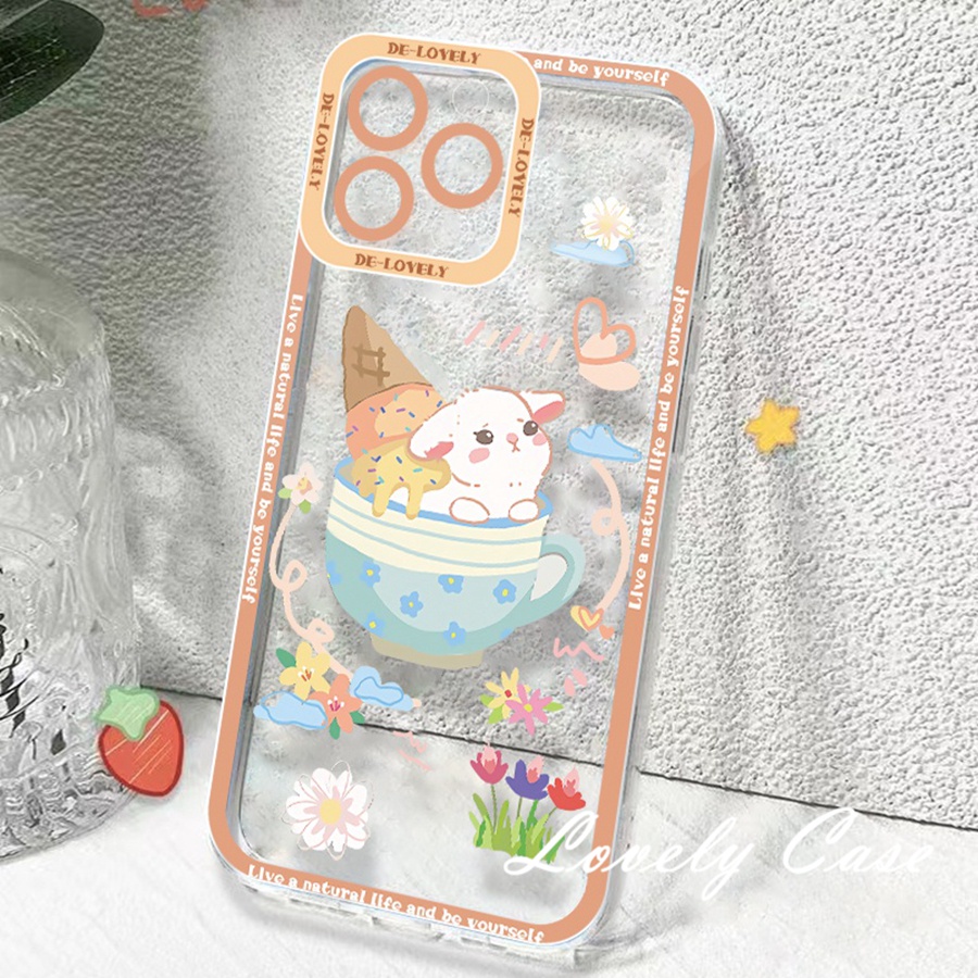 Ốp Điện Thoại Mềm Trong Suốt Hình Động Vật Cho IPhone 14 13 12 11 Pro Max X XR Xs Max 8 7 6 6s + SE 2020