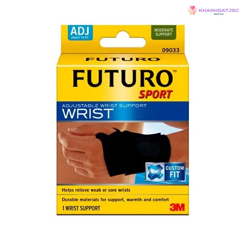 Băng đeo thể thao cổ tay có thể điều chỉnh 3M Futuro Wrist Support Sport dùng cho chấn thương, giảm đau, luyện tập...