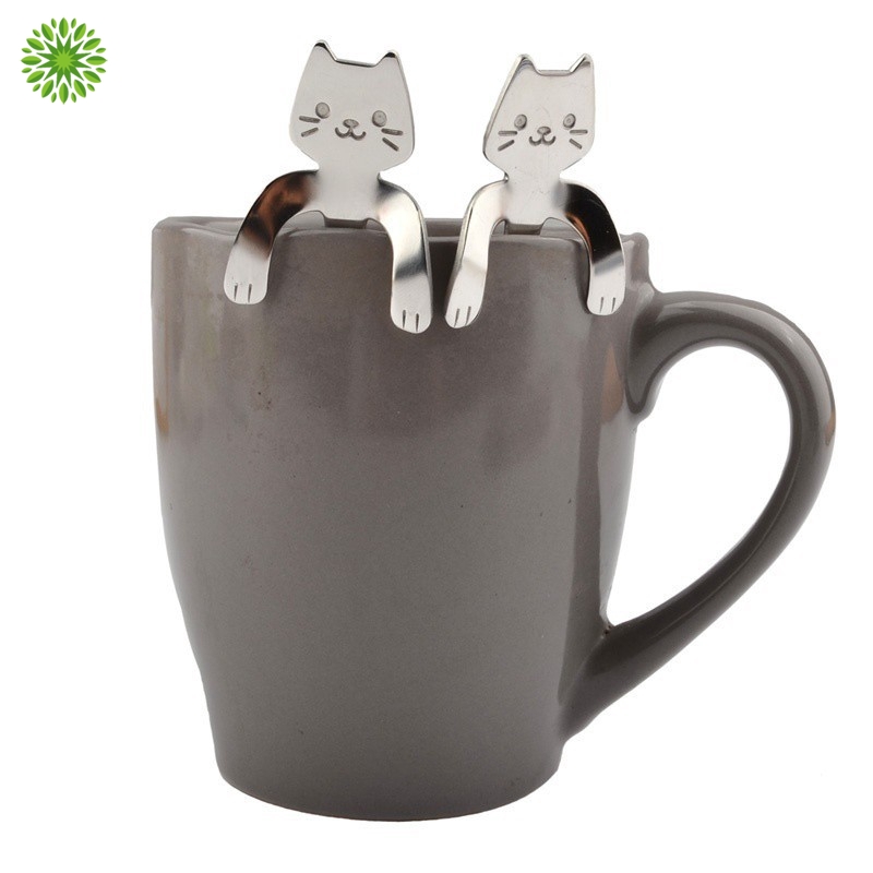 Muỗng Cà Phê Cán Dài Hình Mèo Đáng Yêu Cr1Zm