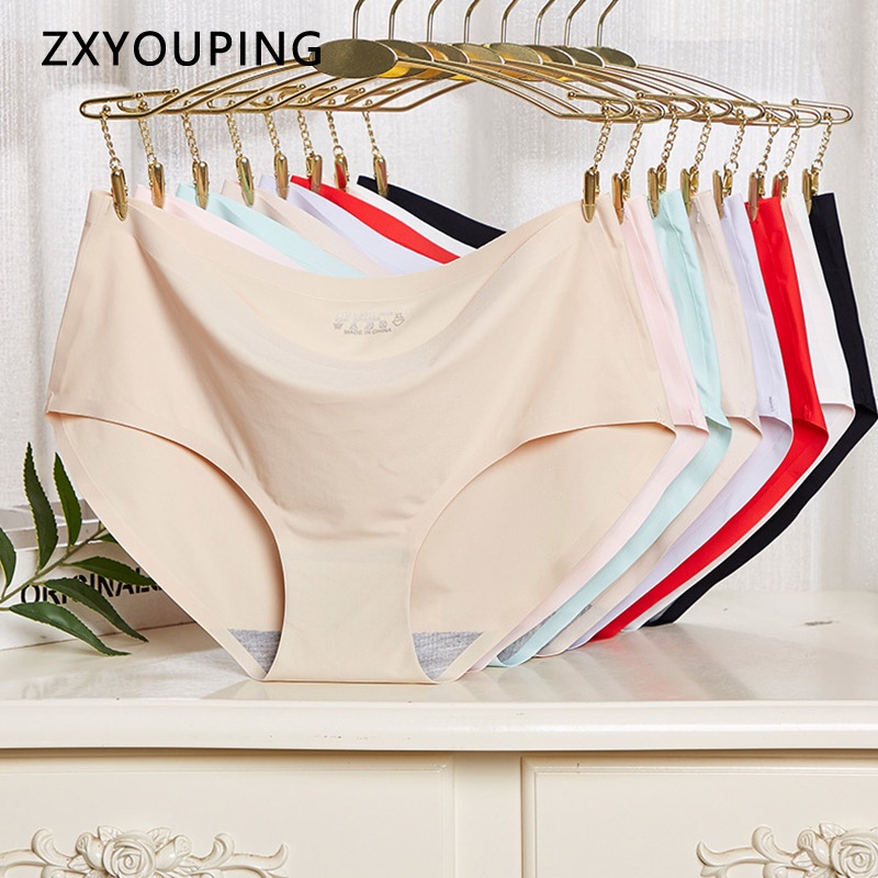 AOFEIQIKE AOFEIQIKE Set 3 Quần Lót Lụa Không Đường May Plus Size Cho Nữ