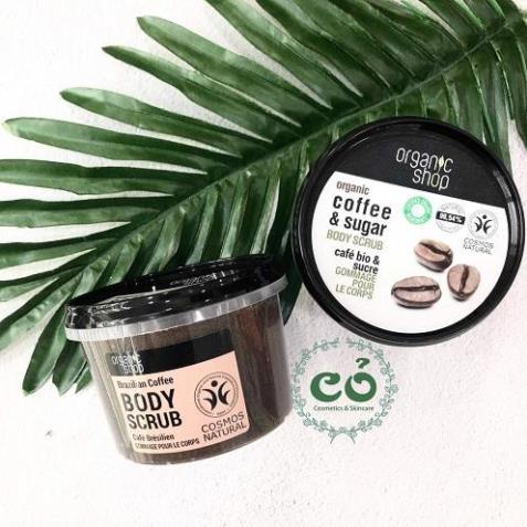 Kem Tẩy Da Chết Body Cafe Organic Shop Crub [Chính Hãng 100%] Sản phẩm thần thánh hiệu quả đến bất ngờ, làn da tươi mới