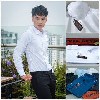 [Không_đẹp_hoàn_tiền] Áo sơ mi nam, sơ mi công sở MAGNOR vải lụa trơn cao cấp TRẮNG TINH