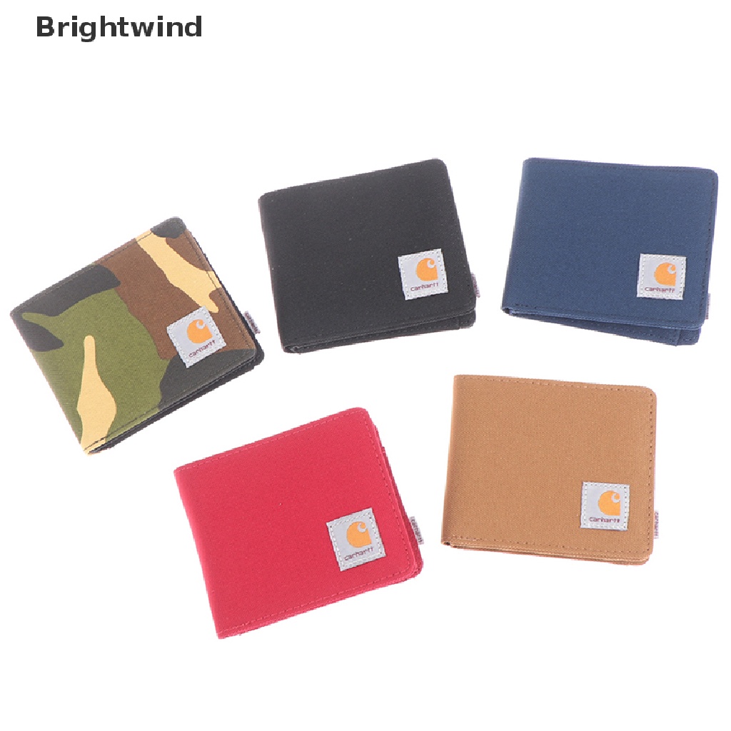 Ví ngắn gập đôi Carhartt đựng tiền xu/ thẻ phong cách retro đơn giản cho nam