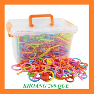 Bộ lắp ráp que nhựa thông minh - đồ chơi lắp ghép xếp hình que cho bé