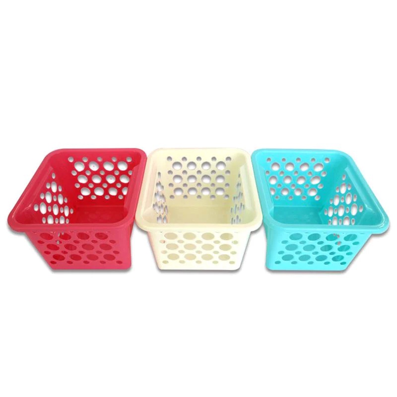 Daiso Rổ Đựng Đồ Pile Basket Dotted Large 22.3X24.8Cm