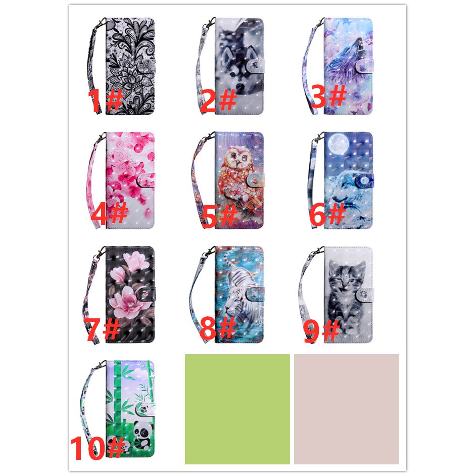 Flap leather case For iPhone 5 5s SE 6 6s 7 8 plus flower Card slot bracket  Cover Casing