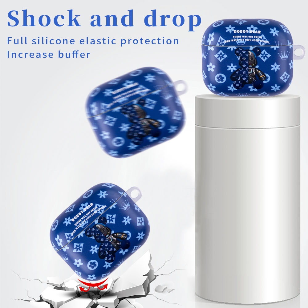 Cartoon IMD violent bear  Apple Airpods 3 2021 1/2 Pro Cover wireless bluetooth earphone Charging Protective Case Box