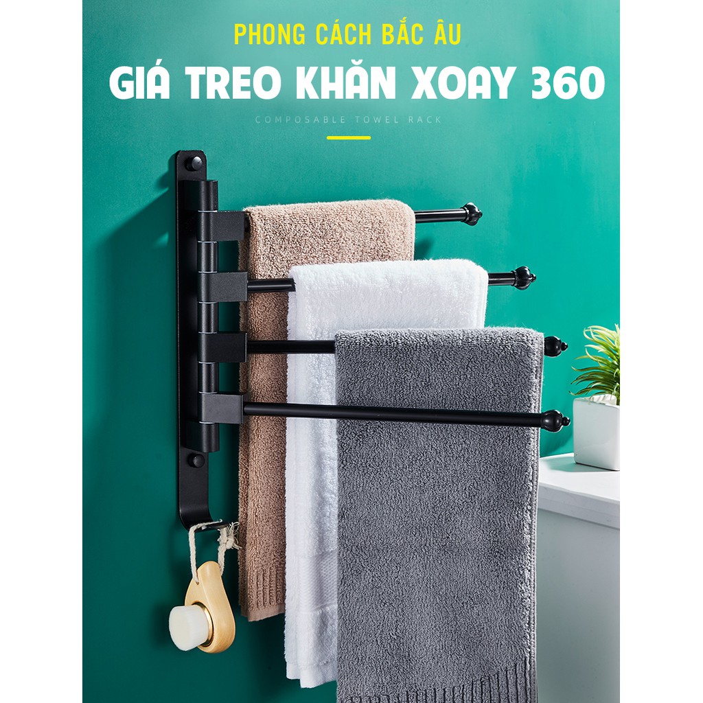 Giá Treo Khăn Phòng Tắm Hàng Cao Cấp Inox Sơn Tĩnh Điện