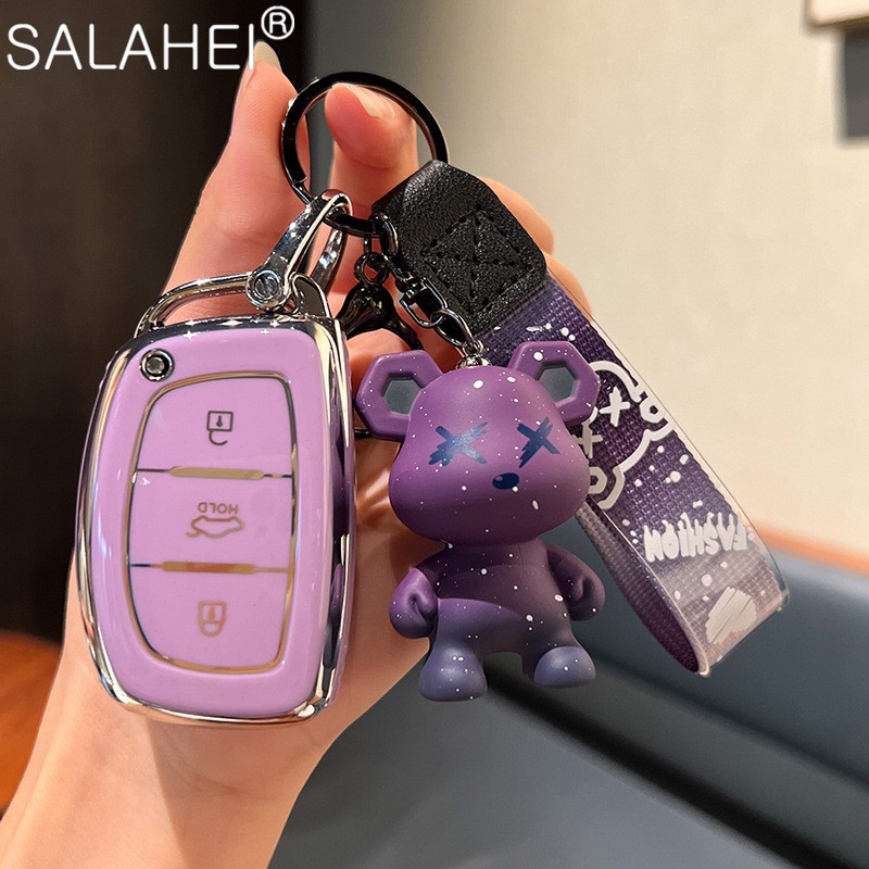 Tpu Ốp Chìa Khóa Xe Hơi hyundai creta i10 i20 ix25 tucson elantra sonata santa fe accent solaris verna nx4