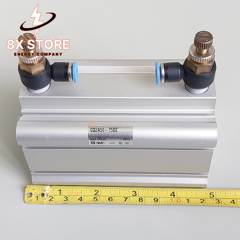 Xylanh khí compact SMC CQ2A50-75DZ Xylanh vuông ren trong Bore 50mm-Hành trình 75mm