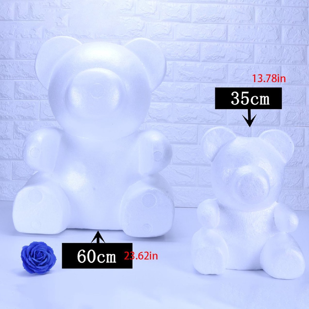 Hoa hồng/ Gấu xốp styrofoam polystyrene dùng cho trang trí đám cưới/ dịp lễ valentine/ tiệc DIY