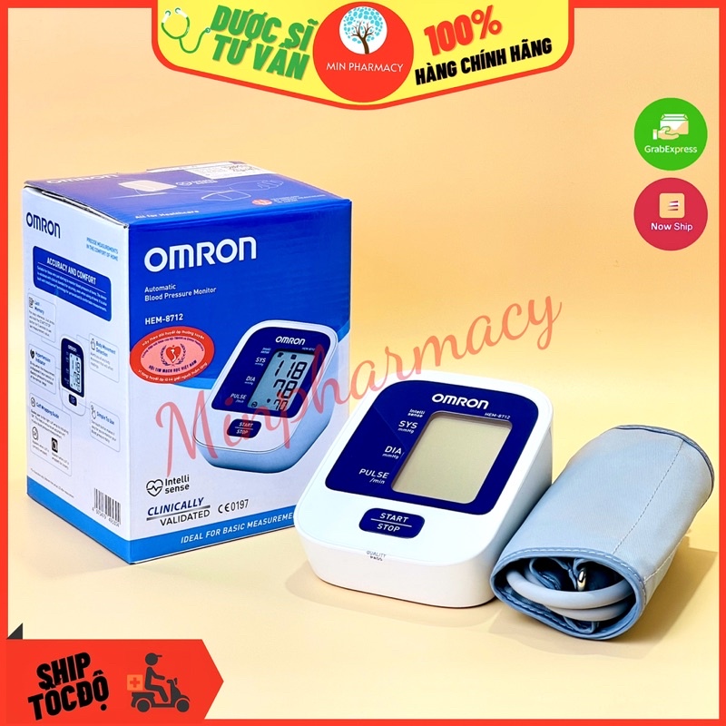 Máy Đo Huyết Áp Tự Động OMRON HEM-8712 Theo Dõi Huyết Áp Tại Nhà (Hộp 1 Cái) - Minpharmacy