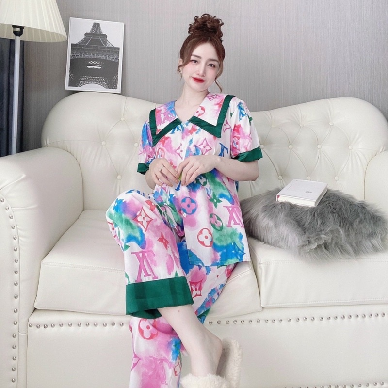 (45-110kg) Bộ Ngủ Lụa 2 Túi Bigsize - chất mát, hoạ tiết cute