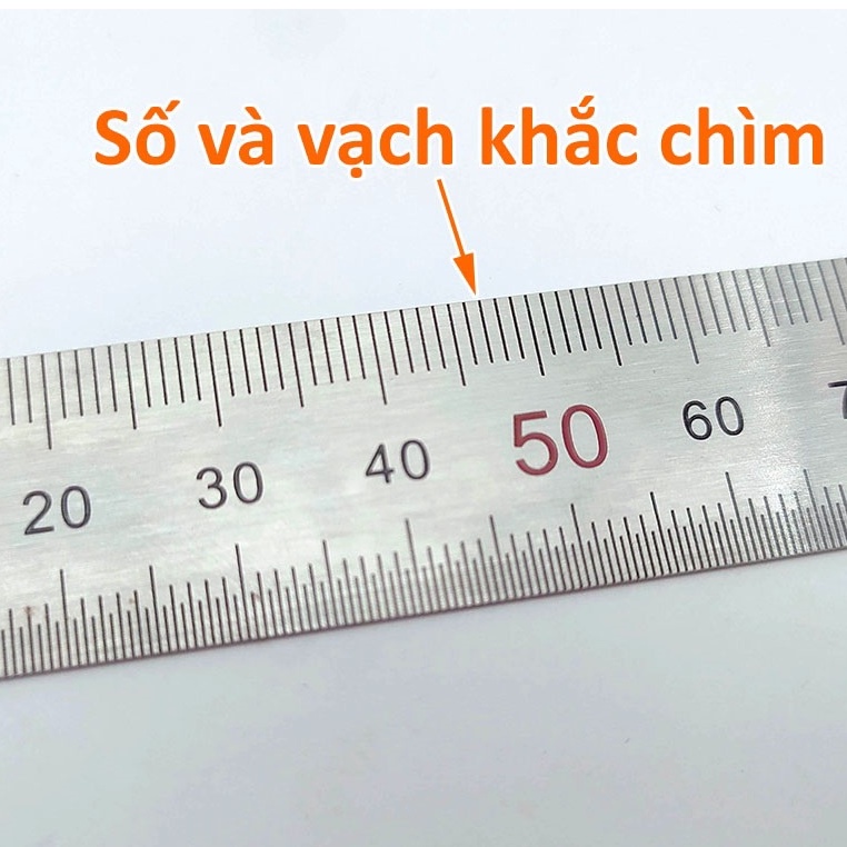 Thước thép thẳng kèm bảng chuyển đổi đơn vị C-Mart 150mm