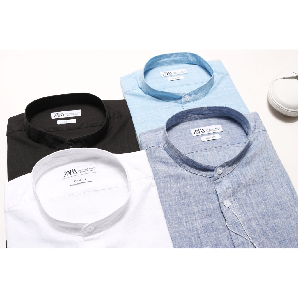 ❤️Áo sơ mi linen cổ trụ siêu mềm ❤️ , dáng Slimfit đẹp với tông màu mới thời trang sẽ làm hài lòng quý khách