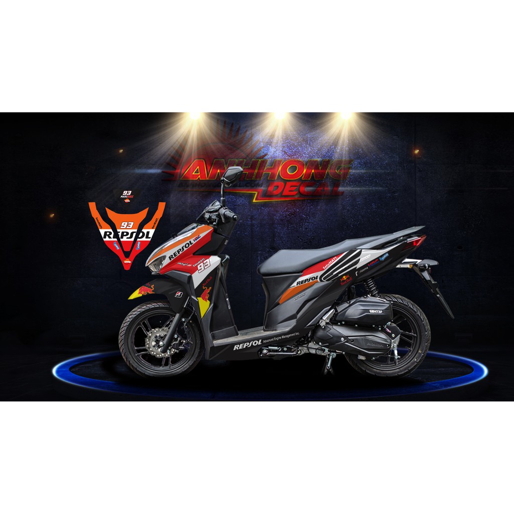 Tem xe máy Vario kiểu thể thao