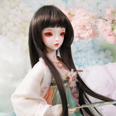 Tóc giả xoăn dài tỉ lệ 1:3 1:6 cho búp bê