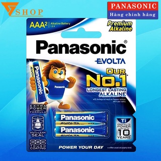 Vỉ 2 Viên Pin AAA ( LR03 ) 1,5V Panasonic Evolta LR03EG/2B Hàng chính hãng