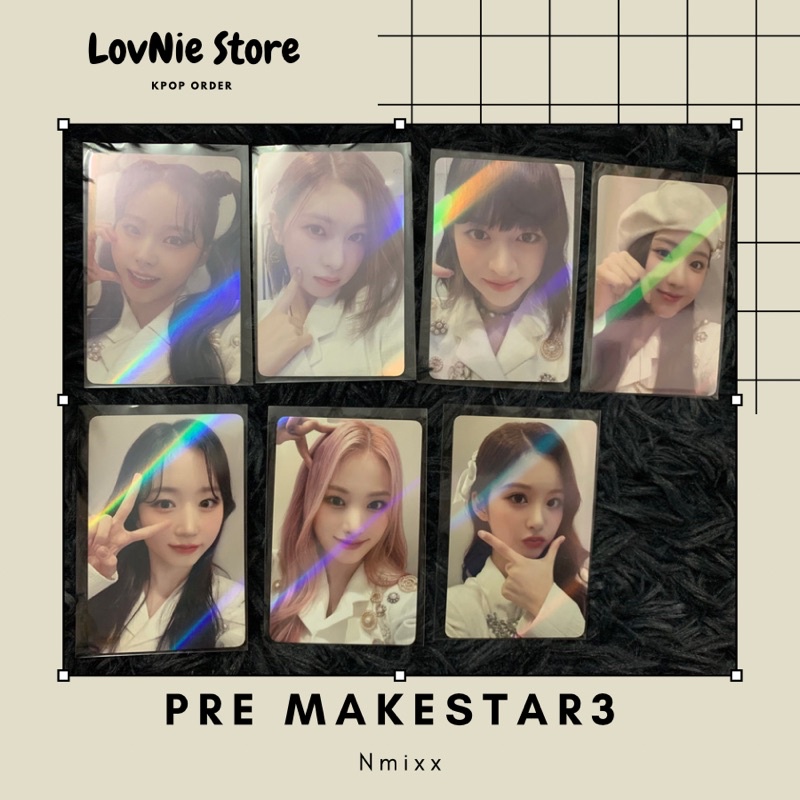 Sẵn card thẻ bo góc NMIXX pre web MAKESTAR 3 album AD MARE Light ver